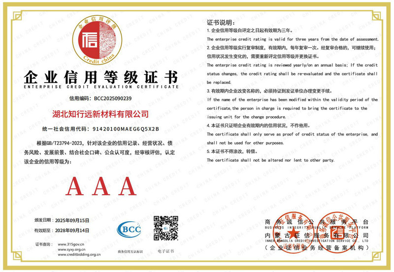 企业信用等级证书